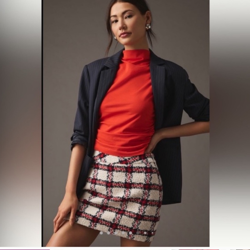 tweed mini skirt
